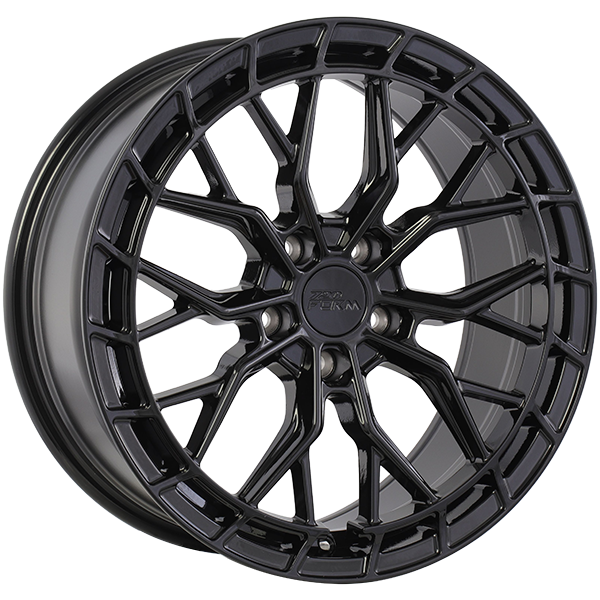720 Form - FF19 - Black - Gloss Black - 19" x 8.5", 45 Offset, 5x108 (Bolt pattern), 63.4mm HUB