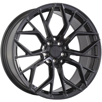 720 Luxury - LX4 - Black - Gloss Black - 20" x 9", 35 Offset, 5x112 (Bolt pattern), 66.6mm HUB