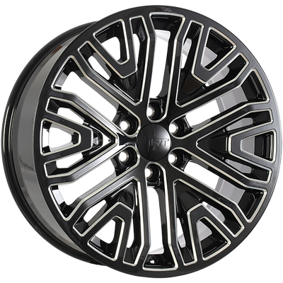 Art Replica Wheels - REPLICA 176 - Black - Gloss Black - Milled Edge - 24" x 10", 31 Offset, 6x139.7 (Bolt pattern), 77.8mm HUB