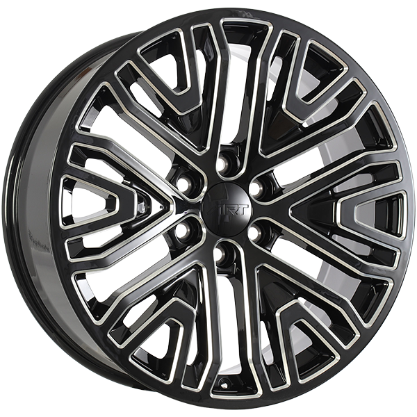Art Replica Wheels - REPLICA 176 - Black - Gloss Black - Milled Edge - 24" x 10", 31 Offset, 6x139.7 (Bolt pattern), 77.8mm HUB