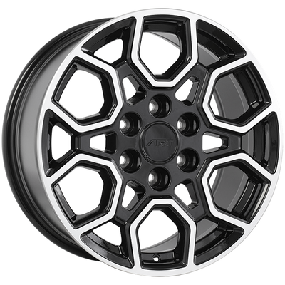 Art Replica Wheels - REPLICA 266 - Black - Gloss Black - Machined Face - 18" x 8", 35 Offset, 6x135 (Bolt pattern), 87.1mm HUB