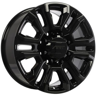 Art Replica Wheels - REPLICA 327 - Black - Gloss Black - 18" x 8", 12 Offset, 8x165.1 (Bolt pattern), 121.3mm HUB
