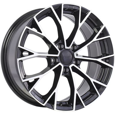 Art Replica Wheels - REPLICA 382 - Black - Gloss Black - Machined Face - 17" x 7.5", 45 Offset, 5x112 (Bolt pattern), 57.1mm HUB