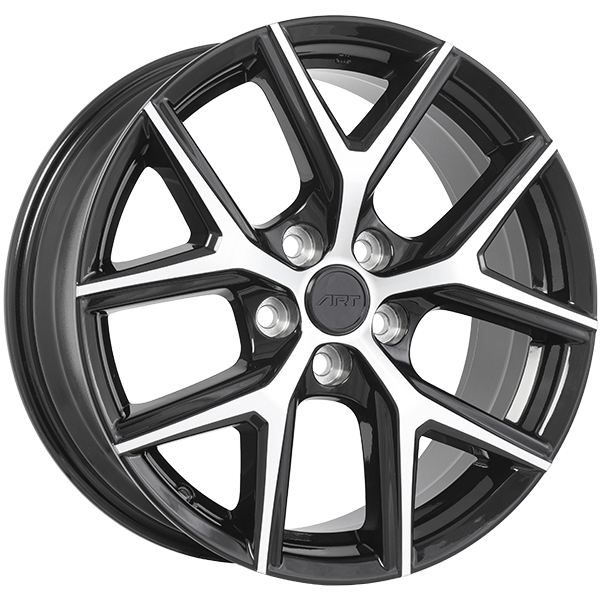 Art Replica Wheels - REPLICA 383 - Black - Gloss Black - Machined Face - 18" x 7.5", 45 Offset, 5x114.3 (Bolt pattern), 60.1mm HUB