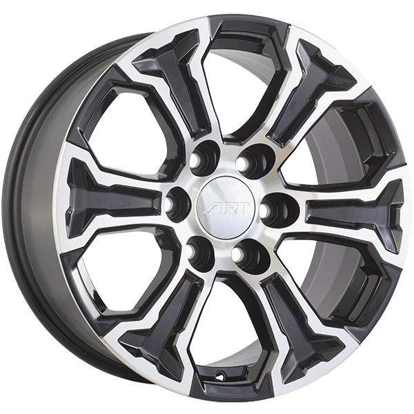 Art Replica Wheels - REPLICA 385 - Black - Gloss Black - Machined Face - 18" x 8.5", 26 Offset, 6x139.7 (Bolt pattern), 77.8mm HUB