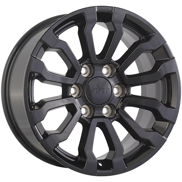 Art Replica Wheels - REPLICA 386 - Black - Gloss Black - 18" x 8.5", 26 Offset, 6x139.7 (Bolt pattern), 77.8mm HUB