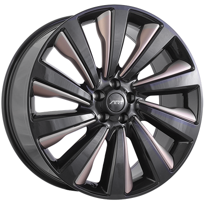 Art Replica Wheels - REPLICA 392 - Black - Gloss Black - Caramel Inserts - 23" x 9.5", 42 Offset, 5x120 (Bolt pattern), 72.6mm HUB