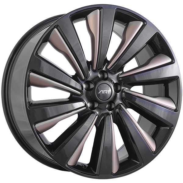 Art Replica Wheels - REPLICA 392 - Black - Gloss Black - Caramel Inserts - 23" x 9.5", 42 Offset, 5x120 (Bolt pattern), 72.6mm HUB