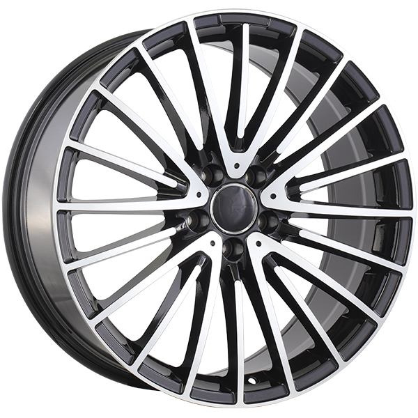 Art Replica Wheels - REPLICA 396 - Black - Gloss Black - Machined Face - 19" x 9.5", 45 Offset, 5x112 (Bolt pattern), 66.6mm HUB