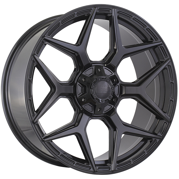 Ruffino HARD - XPLORER - Black - Gloss Black - 22" x 9.5", 15 Offset, 6x135/139.7 (Bolt pattern), 87.1mm HUB