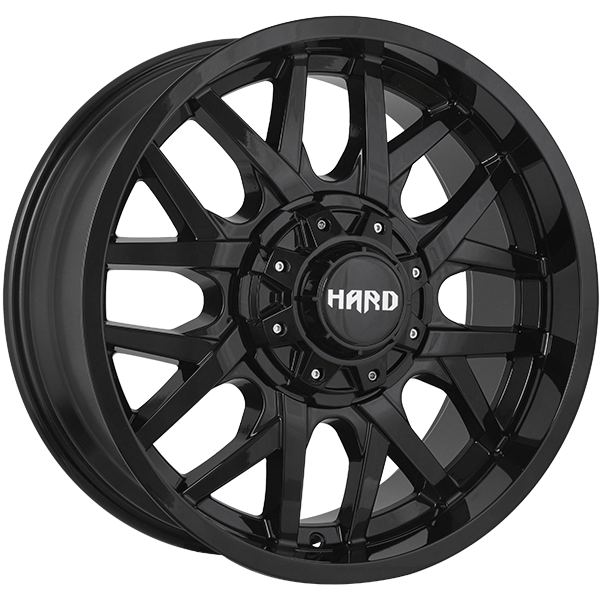 Ruffino HARD - Tork - Black - Gloss Black - 20" x 9", 18 Offset, 8x180 (Bolt pattern), 124.3mm HUB