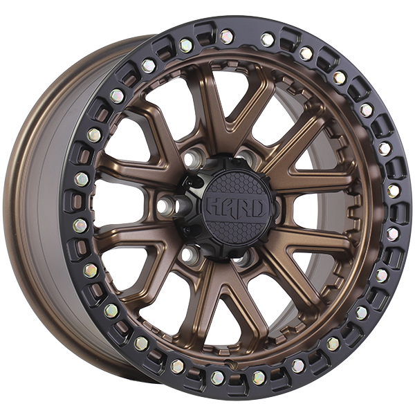 Ruffino HARD - DUNE - Bronze - Satin Bronze Face - Satin Black Lip - 17" x 8.5", 15 Offset, 6x139.7 (Bolt pattern), 108.1mm HUB