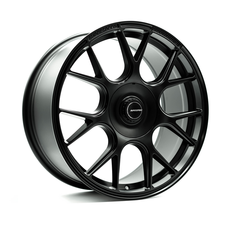Superspeed - RF01 Progressive - Black - Matt Black - 19" x 8.5", 45 Offset, 5x112/114.3 (Bolt Pattern), 73mm HUB