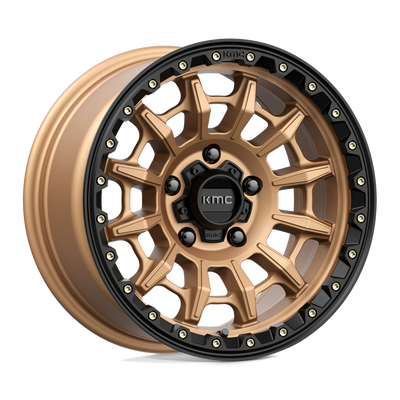 KMC Wheels - KM547 CARNAGE - Bronze - MATTE BRONZE WITH BLACK LIP - 16" x 8", 0 Offset, 6x139.7 (Bolt Pattern), 106.1mm HUB