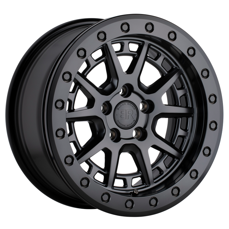 Black Rhino - GRAVEL BEADLOCK - Gunmetal - MATTE BLACK - 15" x 7", 15 Offset, 5x100 (Bolt Pattern), 72.56mm HUB