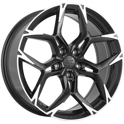 Dai Alloys - RAZOR-X - Black - Gloss Black - Machined Face - 19" x 8", 40 Offset, 5x114.3 (Bolt pattern), 67.10mm HUB