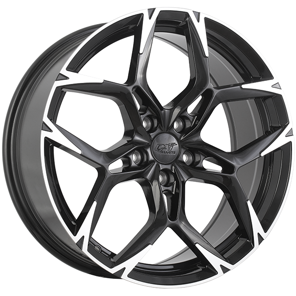 Dai Alloys - RAZOR-X - Black - Gloss Black - Machined Face - 19" x 8", 40 Offset, 5x115 (Bolt pattern), 70.30mm HUB