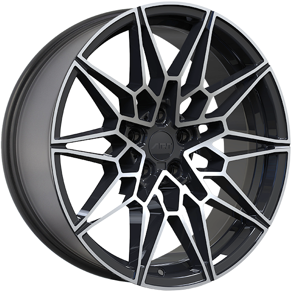 Art Replica Wheels - REPLICA 284 - Black - Gloss Black - Machined Face - 19" x 8", 25 Offset, 5x112 (Bolt pattern), 66.60mm HUB