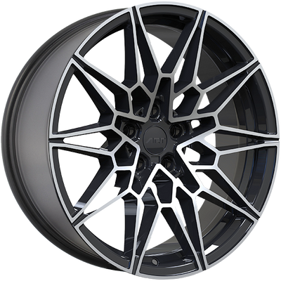 Art Replica Wheels - REPLICA 284 - Black - Gloss Black - Machined Face - 19" x 9", 35 Offset, 5x120 (Bolt pattern), 72.60mm HUB