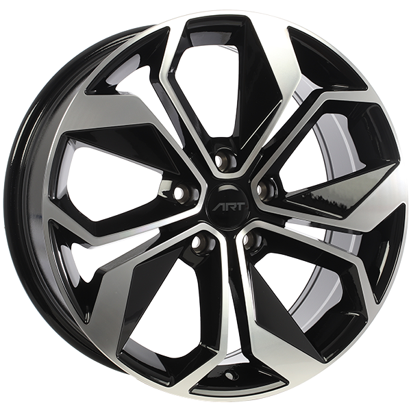 Art Replica Wheels - REPLICA 309 - Black - Gloss Black - Machined Face - 17" x 7", 45 Offset, 5x114.3 (Bolt pattern), 56.10mm HUB