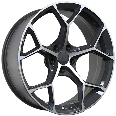 Art Replica Wheels - REPLICA 318 - Black - Gloss Black - Machined Face - 19" x 8.5", 35 Offset, 5x112 (Bolt pattern), 66.50mm HUB
