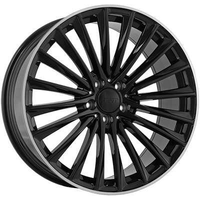 Art Replica Wheels - REPLICA 339 - Black - Gloss Black - Machined Lip - 20" x 9.5", 45 Offset, 5x112 (Bolt pattern), 66.60mm HUB