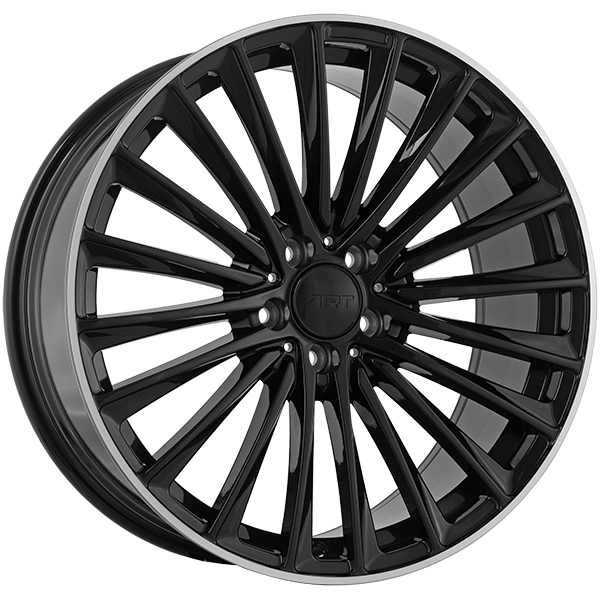 Art Replica Wheels - REPLICA 339 - Black - Gloss Black - Machined Lip - 20" x 9.5", 45 Offset, 5x112 (Bolt pattern), 66.60mm HUB