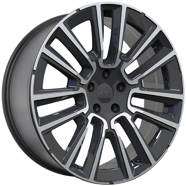 Art Replica Wheels - REPLICA 402 - Black - Gloss Black - Machined Face - 19" x 8", 45 Offset, 5x108 (Bolt pattern), 63.40mm HUB