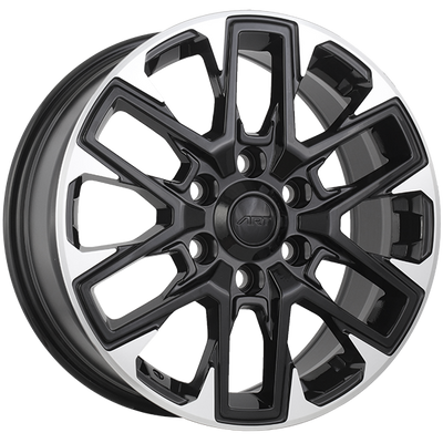 Art Replica Wheels - REPLICA 409 - Black - Gloss Black - Machined Face - 18" x 7.5", 45 Offset, 6x139.7 (Bolt pattern), 95.10mm HUB