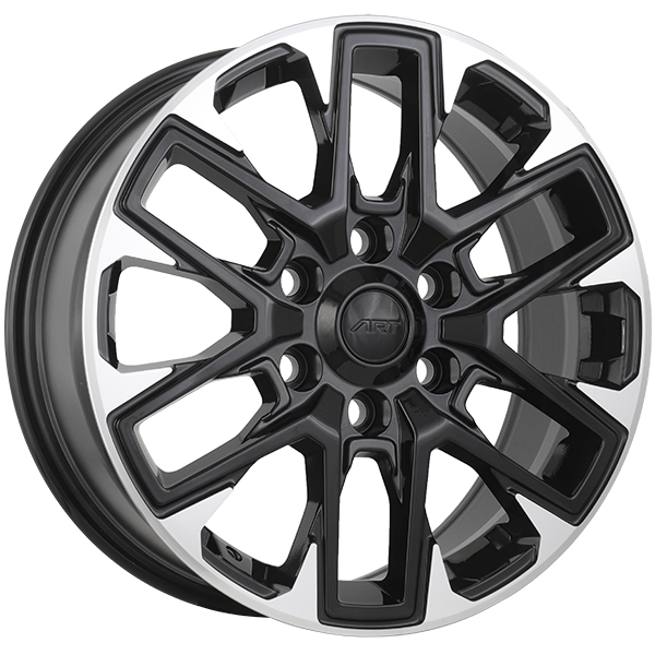 Art Replica Wheels - REPLICA 409 - Black - Gloss Black - Machined Face - 18" x 7.5", 45 Offset, 6x139.7 (Bolt pattern), 95.10mm HUB