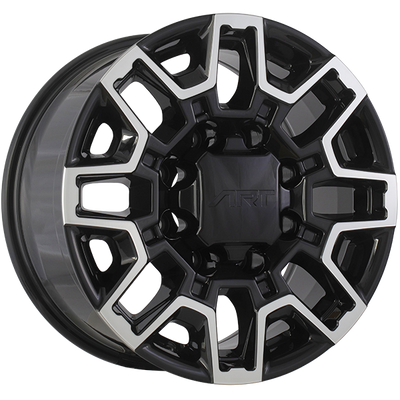 Art Replica Wheels - REPLICA 410 - Black - Gloss Black - Machined Face - 18" x 9", 12 Offset, 8x170 (Bolt pattern), 125.10mm HUB