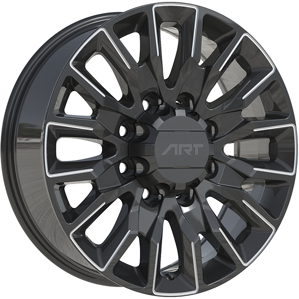 Art Replica Wheels - REPLICA 414 - Black - Gloss Black - Milled Edge - 20" x 8.5", 15 Offset, 8x170 (Bolt pattern), 125.10mm HUB