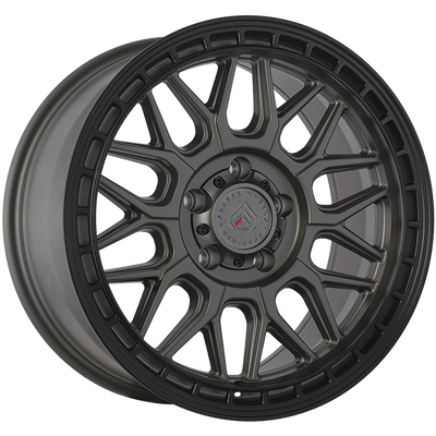 Forged Offroad - XR11 - Black - Satin Gray - Black Lip - 18" x 9", 20 Offset, 5x127 (Bolt pattern), 77.80mm HUB