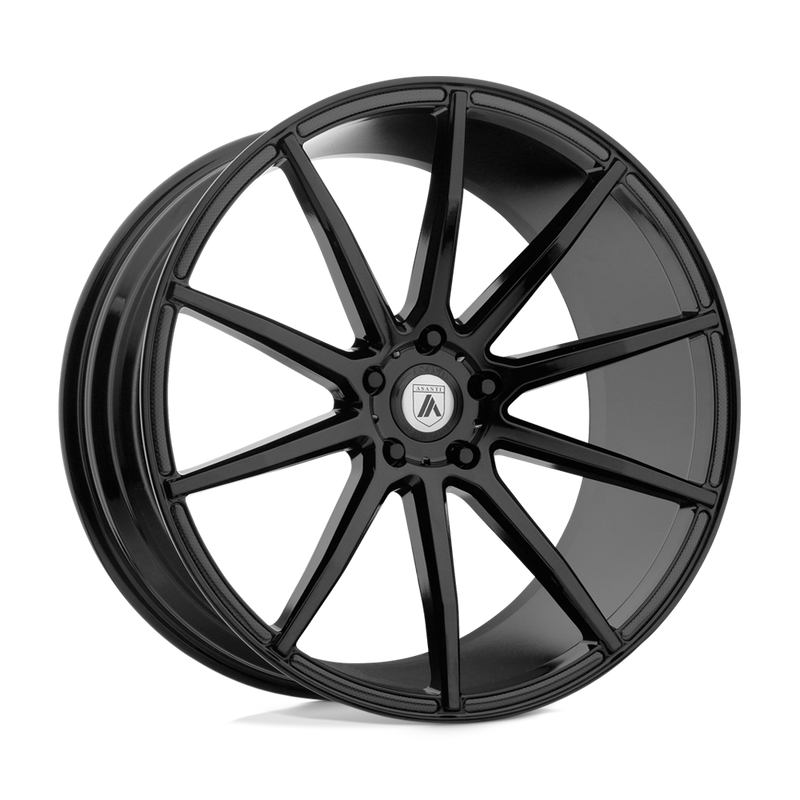 Asanti Black - ABL-20 ARIES - Black - Gloss Black - 20" x 10", 25 Offset, 5x115 (Bolt Pattern), 72.6mm HUB