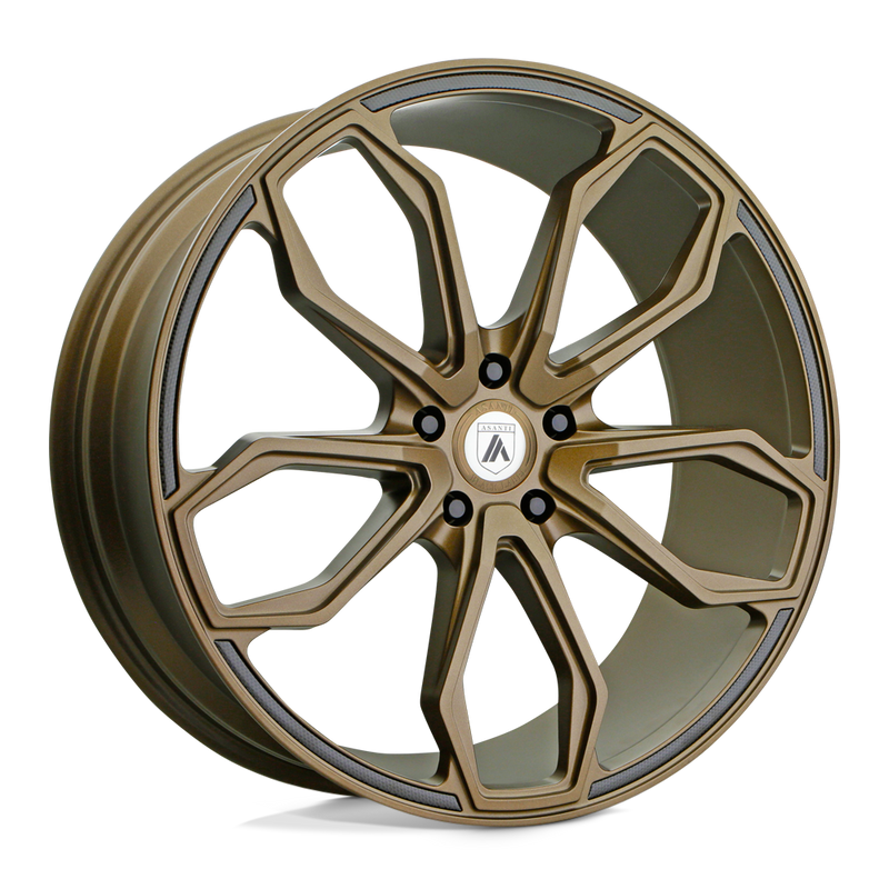 Asanti Black - ABL-19 ATHENA - Bronze - SATIN BRONZE - 22" x 9", 25 Offset, 5x127 (Bolt Pattern), 72.6mm HUB