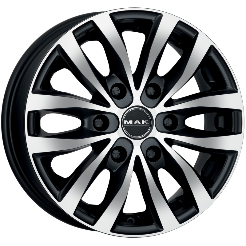 Mak Wheels - LOAD 6 - Black - ICE BLACK - 16" x 6.5", 50 Offset, 6x125 (Bolt Pattern), 74.1mm HUB