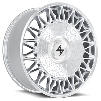 Sentali - CROWN - Silver - Brushed Silver - 24" x 10", 20 Offset, 6x135/139.7 (Bolt pattern), 106.10mm HUB