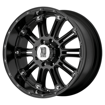 XD Series - XD795 HOSS - Black - Gloss Black - 22" x 9.5", 0 Offset, 8x165.1 (Bolt Pattern), 125.1mm HUB