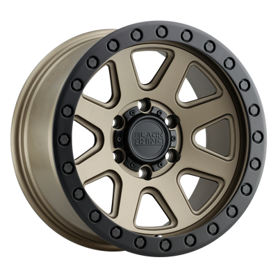 Black Rhino - BAKER - Gunmetal - MATTE BRONZE W/ BLACK RING - 18" x 9", 12 Offset, 5x150 (Bolt Pattern), 110.1mm HUB