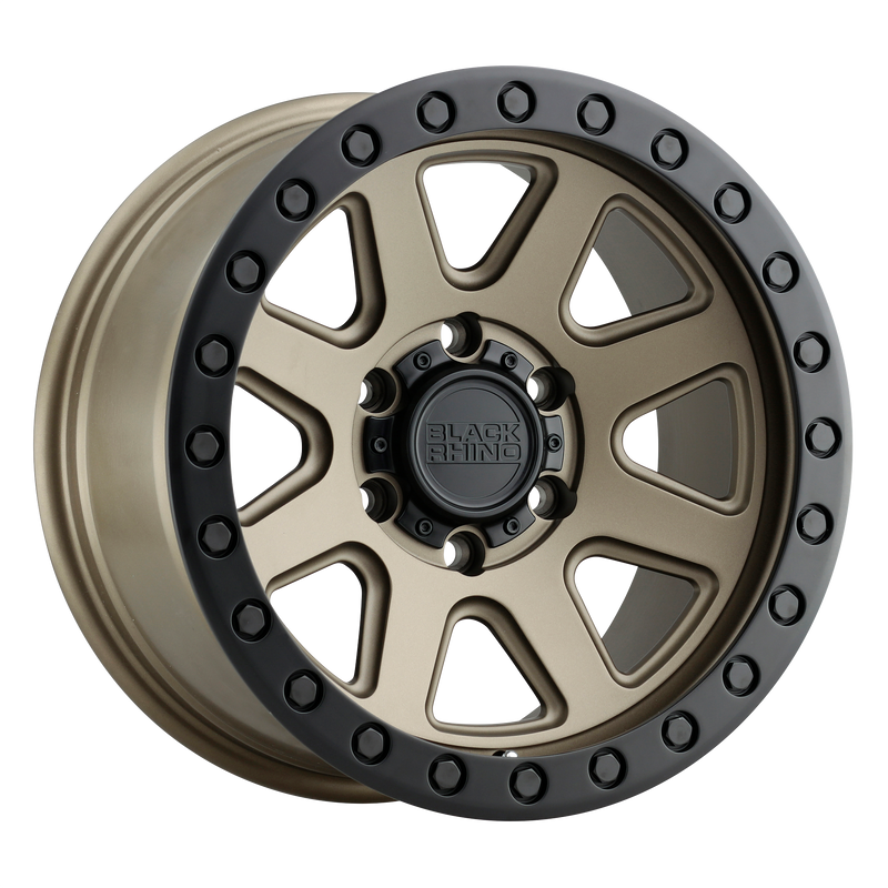 Black Rhino - BAKER - Gunmetal - MATTE BRONZE W/ BLACK RING - 18" x 9", 12 Offset, 5x150 (Bolt Pattern), 110.1mm HUB