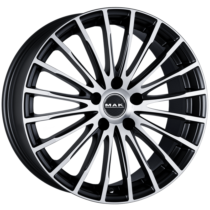 Mak Wheels - FATALE - Black - ICE BLACK - 17" x 7.5", 48 Offset, 5x100 (Bolt Pattern), 56.1mm HUB