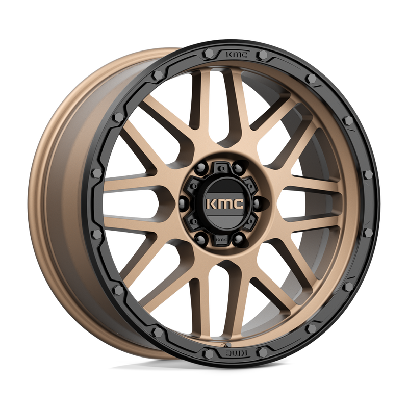 KMC Wheels - KM535 GRENADE OFF-ROAD - Bronze - MATTE BRONZE MATTE BLACK LIP - 20" x 9", 18 Offset, 6x139.7 (Bolt Pattern), 106.1mm HUB