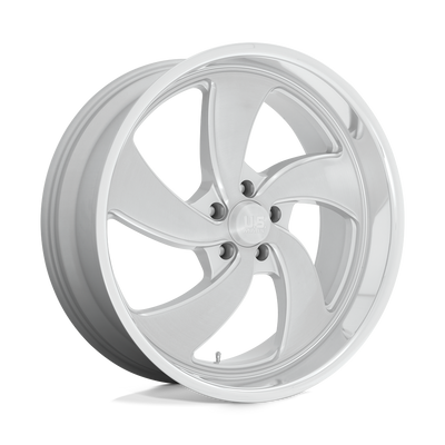 US Mag - U134 DESPERADO - Silver - SILVER BRUSHED FACE MILLED DIAMOND CUT MILLED - 20" x 9.5", 1 Offset, 6x139.7 (Bolt Pattern), 90.7mm HUB