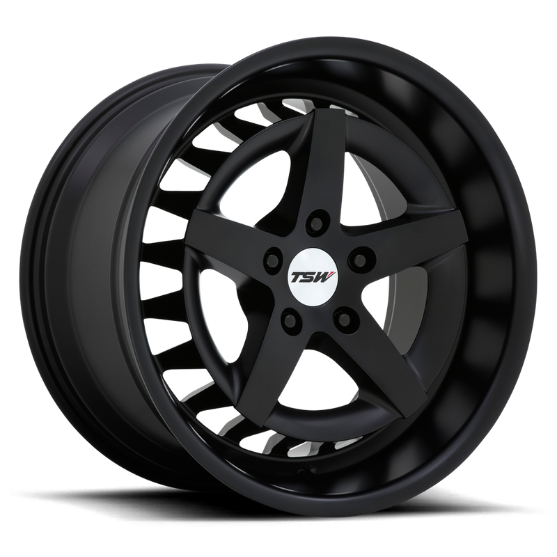 TSW Wheels - DEGNER - Black - Semi Gloss Black - 18" x 10", 40 Offset, 5x114.3 (Bolt Pattern), 76.1mm HUB