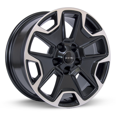 RTX Wheels - Summit - Black - Satin Black Machined - 17" x 8", 10 Offset, 5x127 (Bolt Pattern), 71.5mm HUB