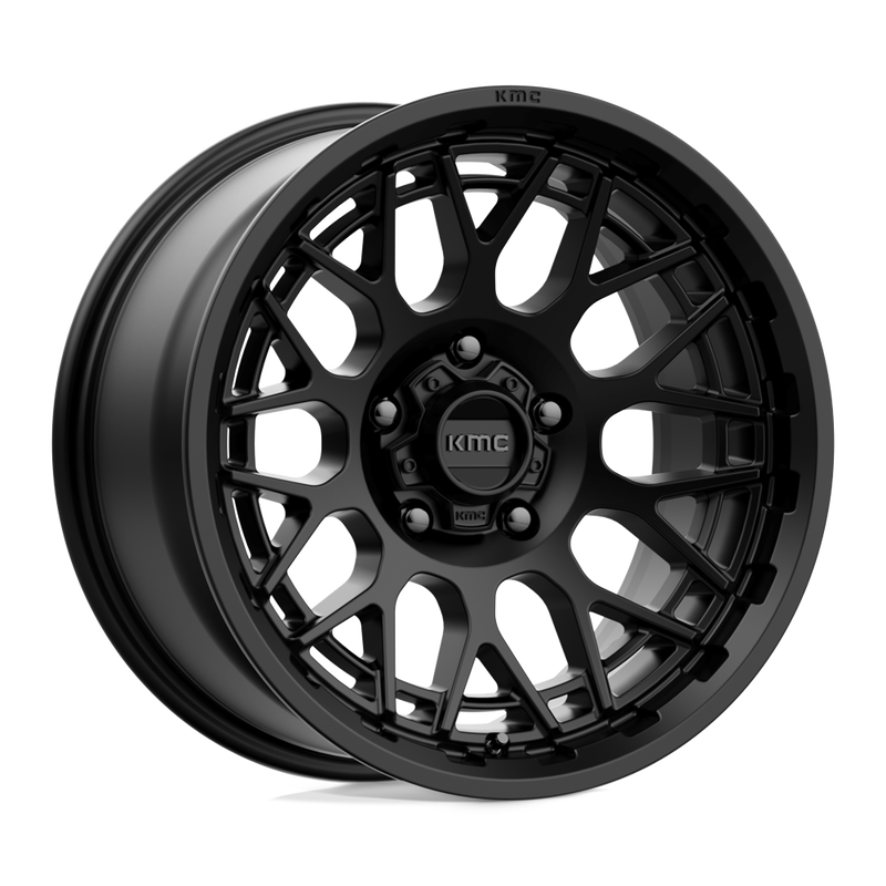 KMC Wheels - KM722 TECHNIC - Black - SATIN BLACK - 18" x 9", 18 Offset, 6x114.3 (Bolt Pattern), 66.1mm HUB