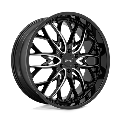 DUB - S263 OG - Black - GLOSS BLACK MILLED - 24" x 10", 25 Offset, 6x139.7 (Bolt Pattern), 106.1mm HUB