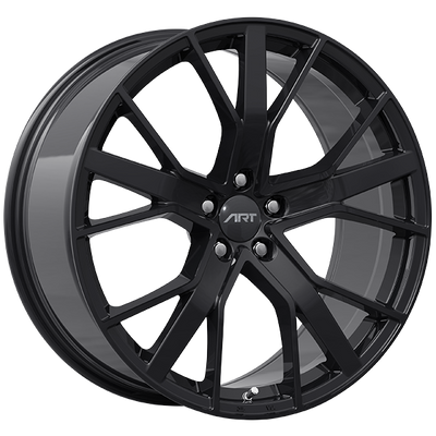 ART - Replica 224 - Black - Gloss Black - 22" x 10", 21 Offset, 5x112 (Bolt Pattern), 66.5mm HUB