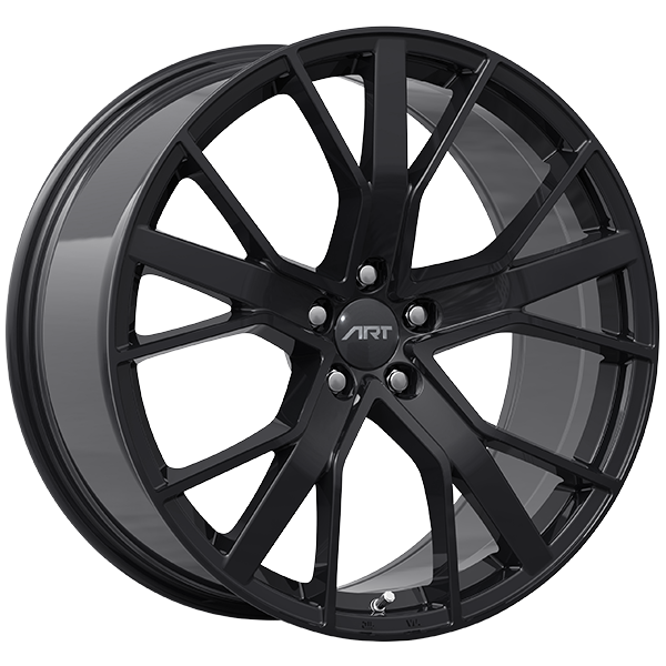 ART - Replica 224 - Black - Gloss Black - 22" x 10", 21 Offset, 5x112 (Bolt Pattern), 66.5mm HUB