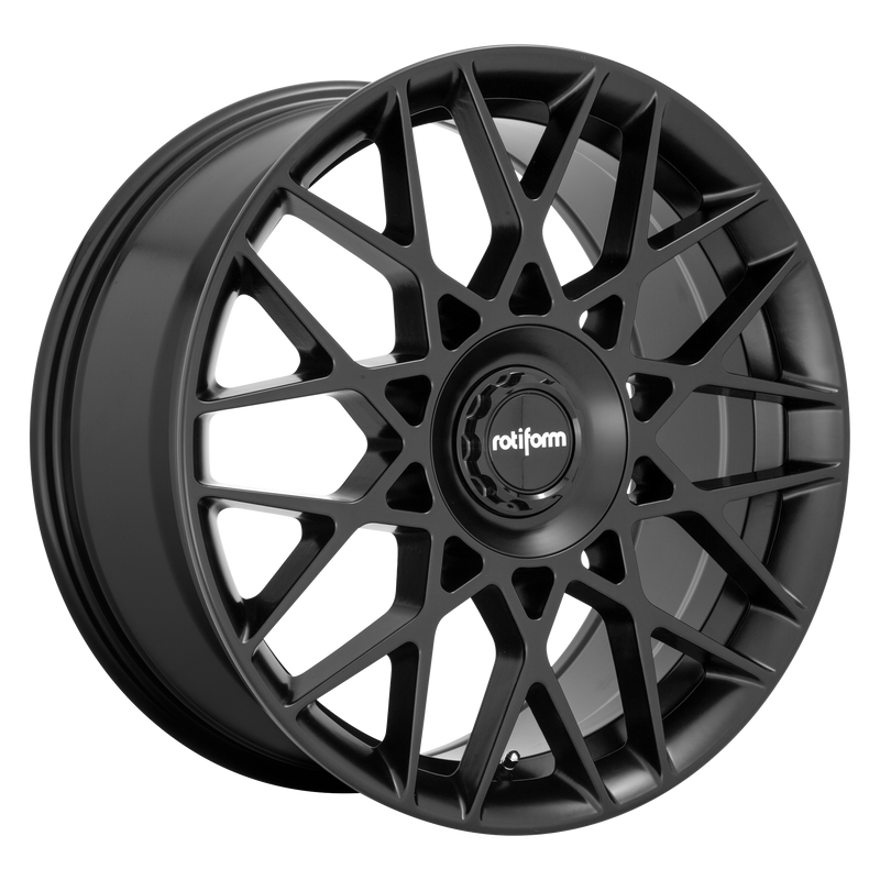 Rotiform - R165 BLQ-C - Black - MATTE BLACK - 19" x 8.5", 45 Offset, 5x108/114.3 (Bolt Pattern), 72.6mm HUB